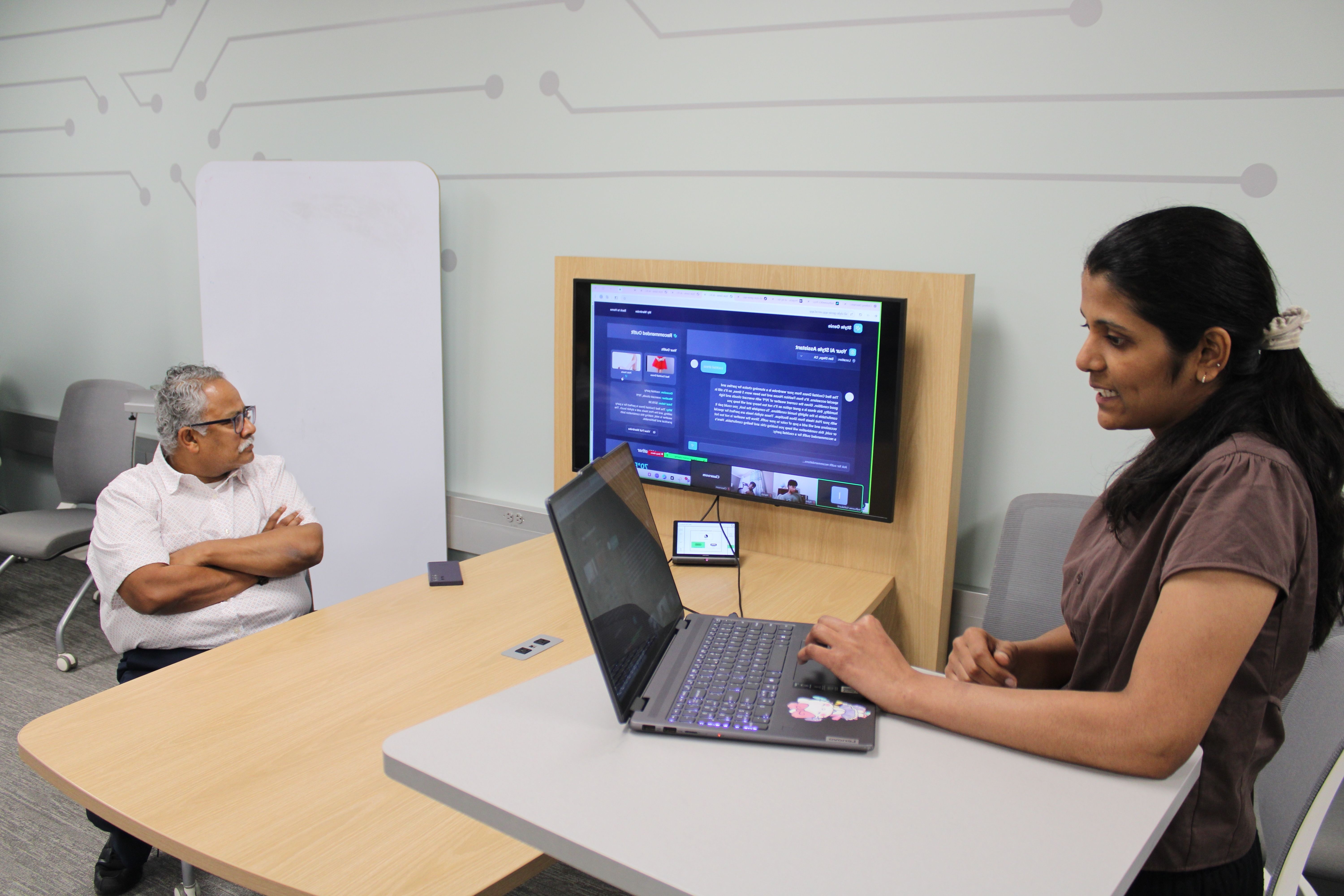 Students presenting projects