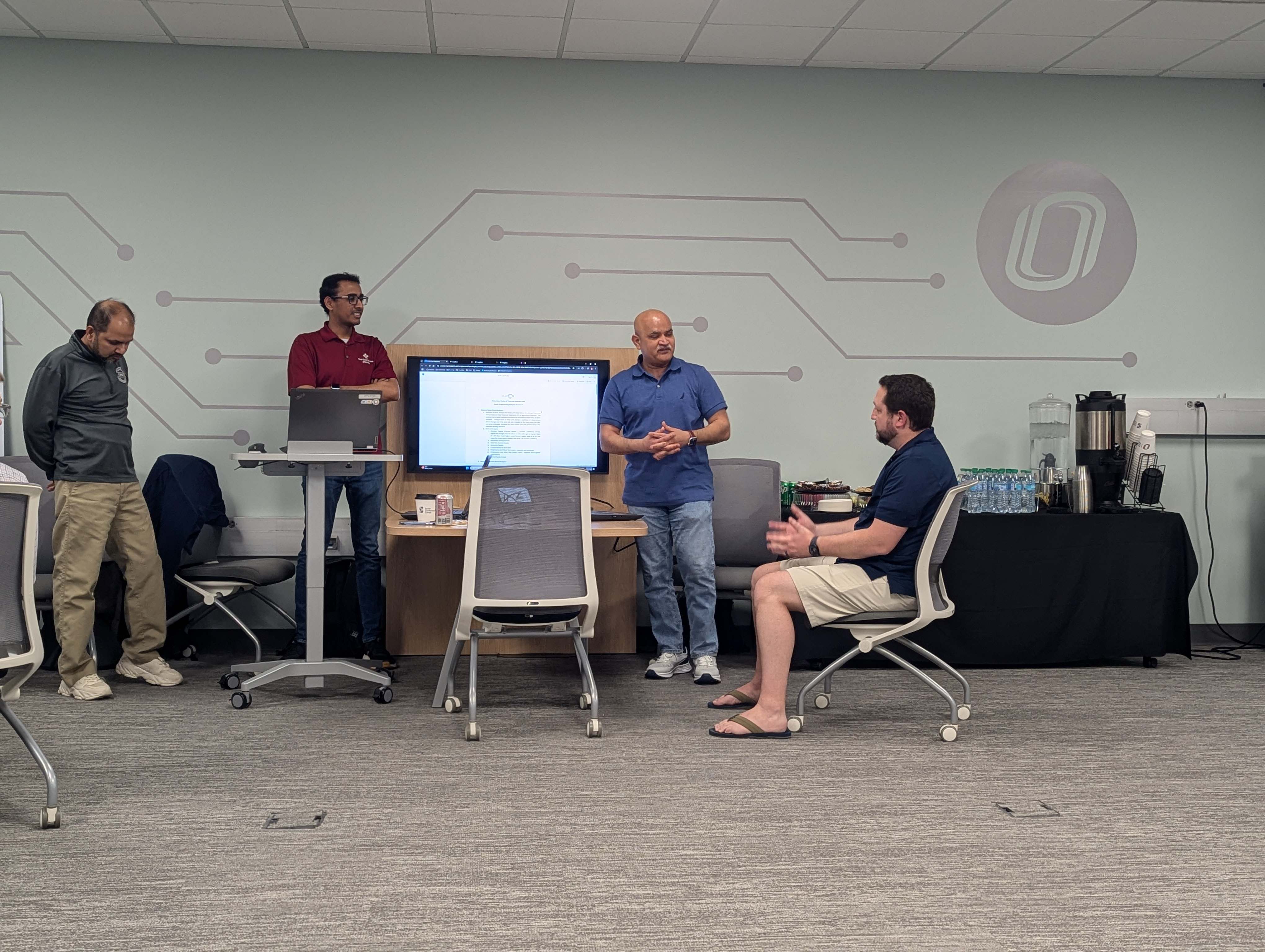 Instructor leading a discussion