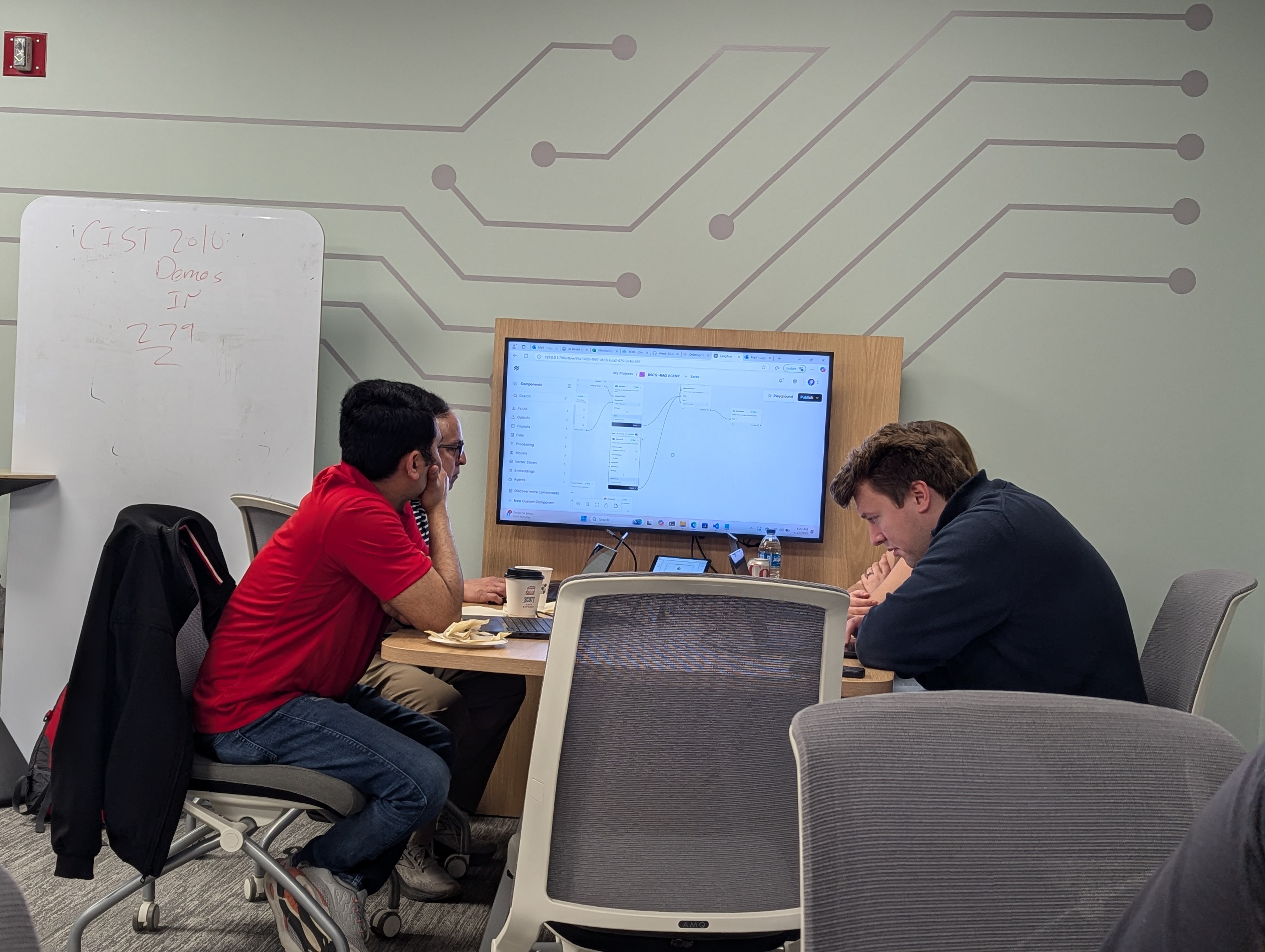 Students working on coding problems