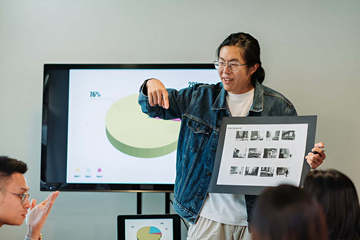 Students presenting projects
